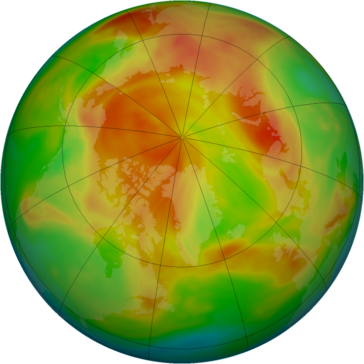 Arctic ozone map for 18 April 2005